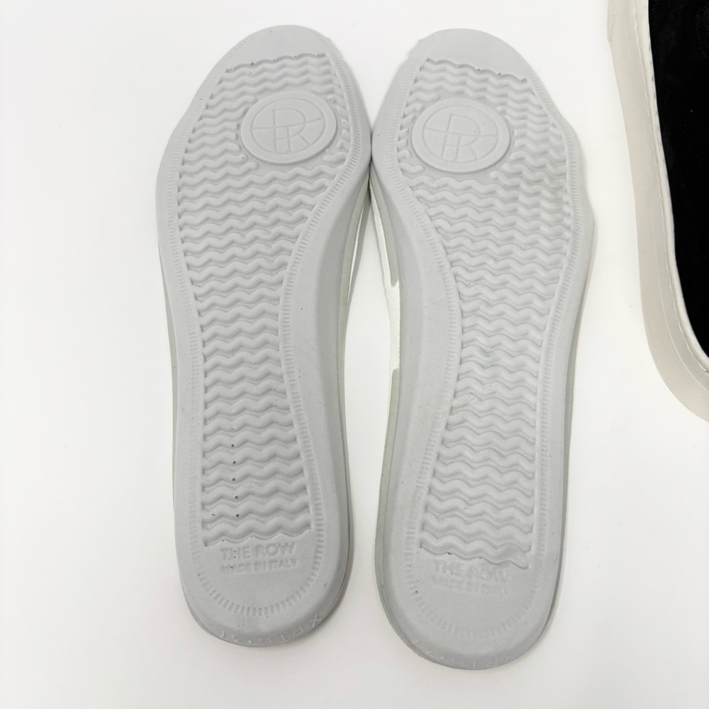 The Row Marie H Slip-On Sneakers Black Suede Ivory Chunky Sole Size 36.5 / 6.5 - Picture 5 of 16